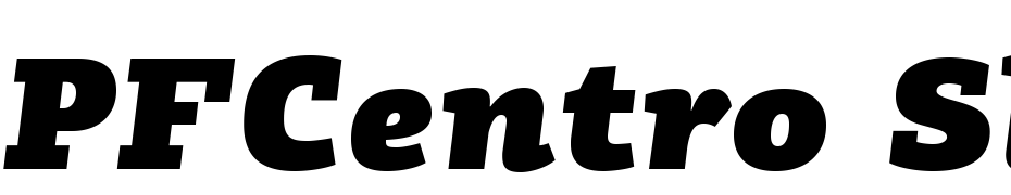 PFCentro Slab Pro UBlack Italic Yazı tipi ücretsiz indir